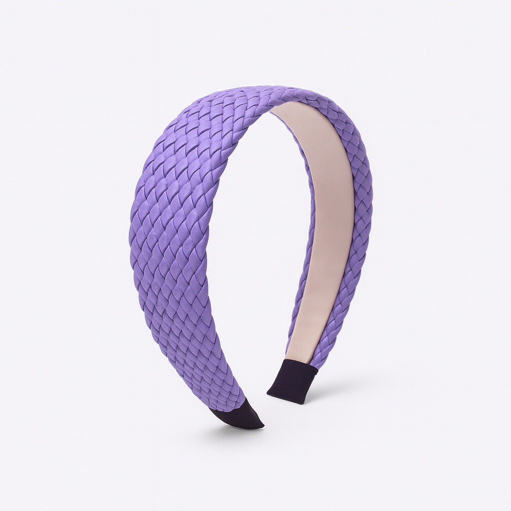 Lilac purple PU leather braided headband with woven design PaulaB Jewellery & Accessories.