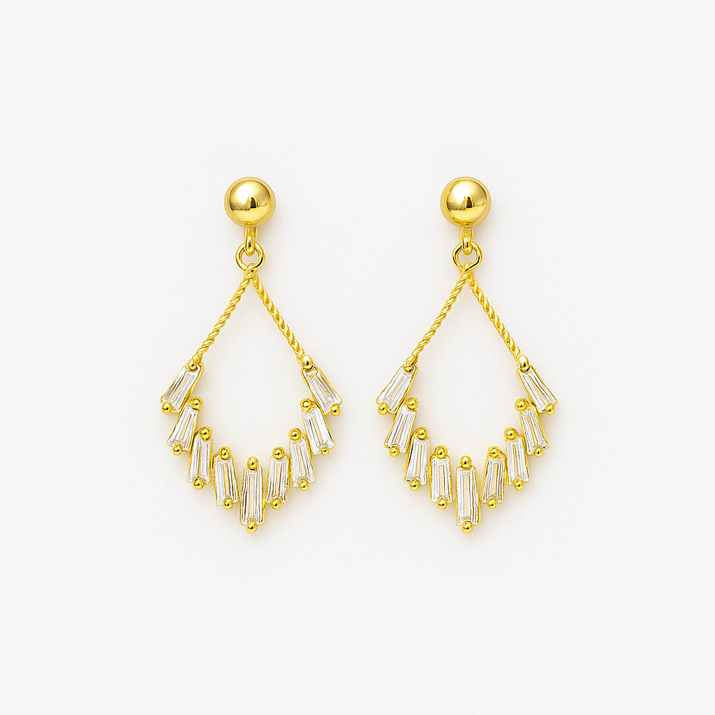 Sterling Summer Earrings 14k Gold Plated Sterling Silver - PaulaB Jewellery.