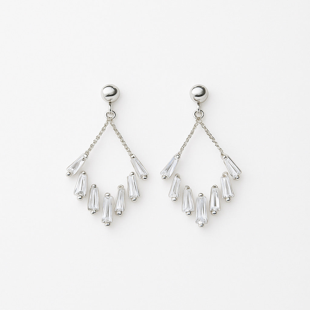 Sterling summer Earrings Rhodium Plated 925 Sterling Silver - PaulaB Jewellery.